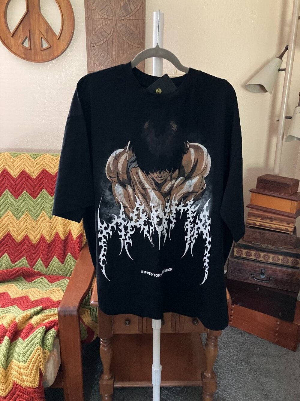 New Adult Sz XL Anime Darc Sport X Baki The Grappler T-Shirt Front Back Graphics